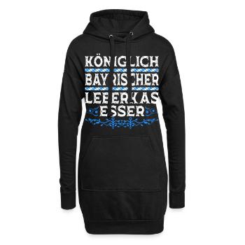 Königlich Bayrischer Leberkas Esser Bayern - Hoodie-Kleid - Schwarz - Vorne