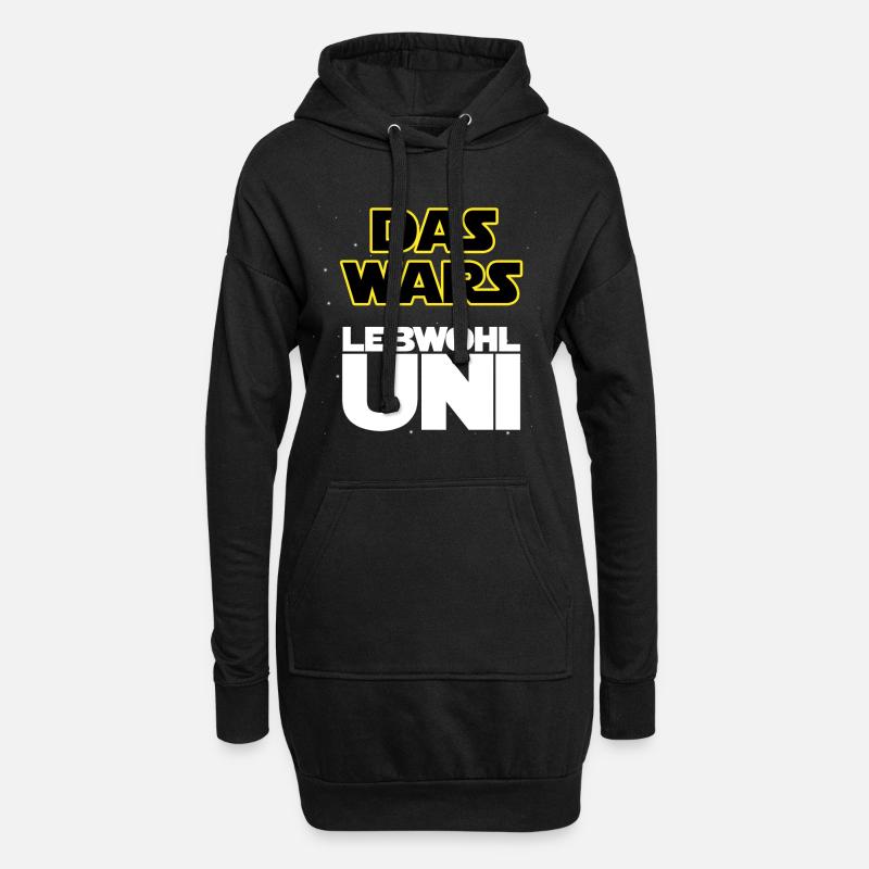 Das wars, Lebwohl Uni! - Hoodie-Kleid - Schwarz