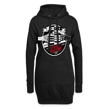 united against racism - Sweat-shirt à capuche long Femme - noir - Devant