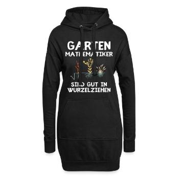 Garten Mathematiker Hobby Gärtner Wurzelziehen - Hoodie-Kleid - Schwarz - Vorne
