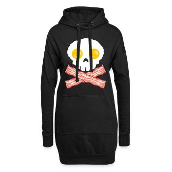 Wenn Speck Liebe ist, ist Speck Leben " - Hoodie-Kleid - Schwarz - Vorne