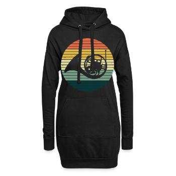 French Horn Hornist - Hoodie-Kleid - Schwarz - Vorne