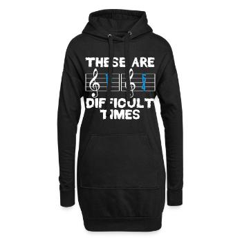Einfaches Musik-Shirt für Musiker-Musiker "Diese - Hoodie-Kleid - Schwarz - Vorne