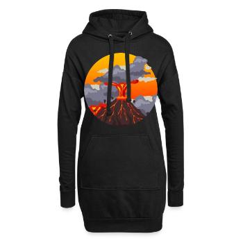 Vulkan - Hoodie-Kleid - Schwarz - Vorne