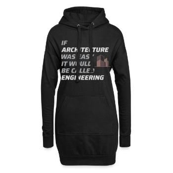 Architekt ArchitekturStudent Architektur Funny - Hoodie-Kleid - Schwarz - Vorne