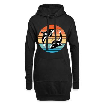 Orcas - Hoodie-Kleid - Schwarz - Vorne