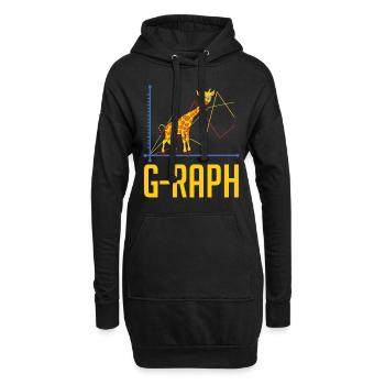 Top sur le thème de la girafe pour les visiteurs - Sweat-shirt à capuche long Femme - noir - Devant
