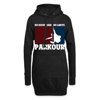 Parkour Running cadeau - Sweat-shirt à capuche long Femme - noir - Devant