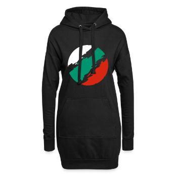 Drapeau de la Bulgarie - Sweat-shirt à capuche long Femme - noir - Devant
