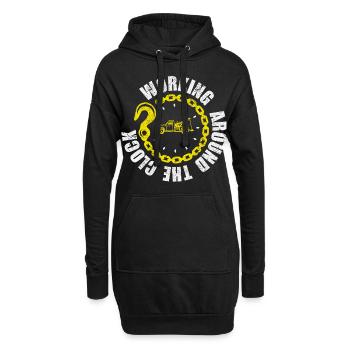 Abschleppwagen Abschleppdienst Abschlepper - Hoodie-Kleid - Schwarz - Vorne