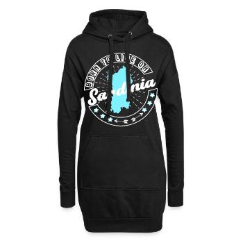 Sardinien Sardinia - Hoodie-Kleid - Schwarz - Vorne