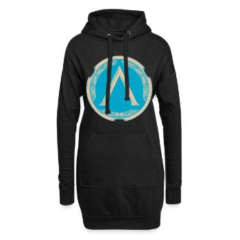 Sparta Krieger - Sweat-shirt à capuche long Femme - noir - Devant