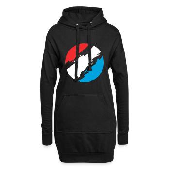 Luxembourg Couleurs drapeau drapeau - Sweat-shirt à capuche long Femme - noir - Devant