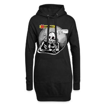 Halloween is coming they said Skelett Horror Comic - Hoodie-Kleid - Schwarz - Vorne