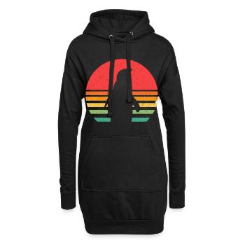 Pinguin - Hoodie-Kleid - Schwarz - Vorne