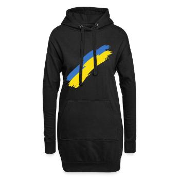 Ukraine - Hoodie-Kleid - Schwarz - Vorne