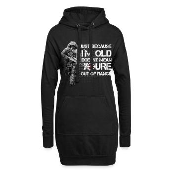 Snipers militaires - Sweat-shirt à capuche long Femme - noir - Devant