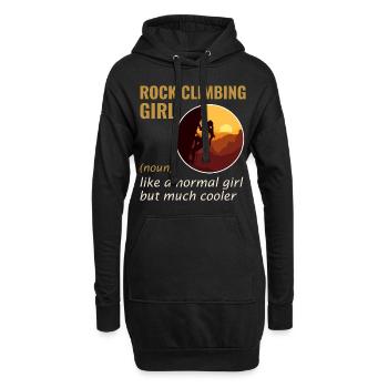 Escalade Fille Bloc Vintage Rétro - Sweat-shirt à capuche long Femme - noir - Devant