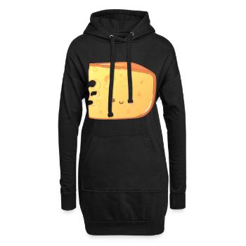 Käse - Hoodie-Kleid - Schwarz - Vorne