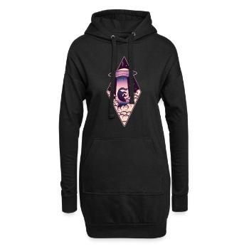 UFO Cat - Hoodie Dress - black - Front