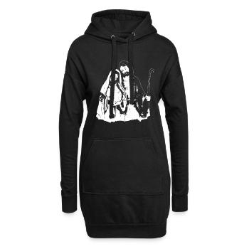 Heilige Familie - Hoodie-Kleid - Schwarz - Vorne