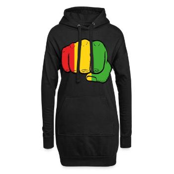 Belle chemise à afficher en disant "Fist Bump - Sweat-shirt à capuche long Femme - noir - Devant