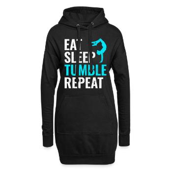 Power Tumbling Gymnastik Turner Akrobatik Lustig - Hoodie-Kleid - Schwarz - Vorne