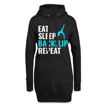 Gymnastik Turner Backflip Akrobatik Lustig - Hoodie-Kleid - Schwarz - Vorne