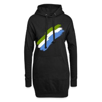 Sierra Leone - Hoodie-Kleid - Schwarz - Vorne