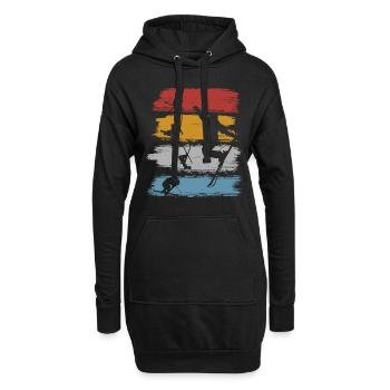 Ski freestyle - Sweat-shirt à capuche long Femme - noir - Devant