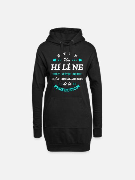 HÉLÈNE PARFAITE - NOM HÉLÈNE - Sweat-shirt à capuche long Femme - noir