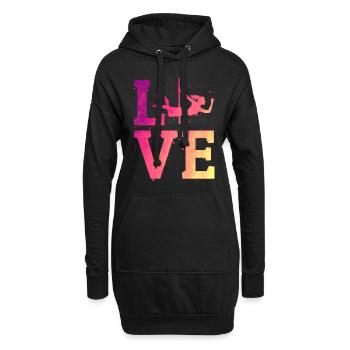 Pole Sport Dance Dancer Competition Coloré - Sweat-shirt à capuche long Femme - noir - Devant