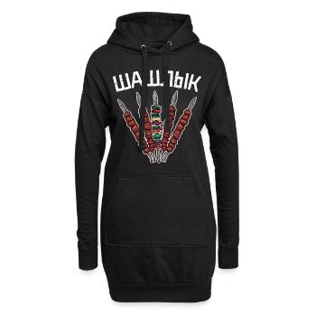 Russischer Spruch auf Russisch für Russen aus - Hoodie-Kleid - Schwarz - Vorne