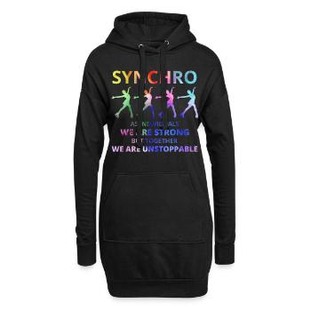Synchro Synchron Eiskunstlauf Eiskunstläufer - Hoodie-Kleid - Schwarz - Vorne