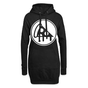 Silhouette de l’icône de la pizza - Sweat-shirt à capuche long Femme - noir - Devant