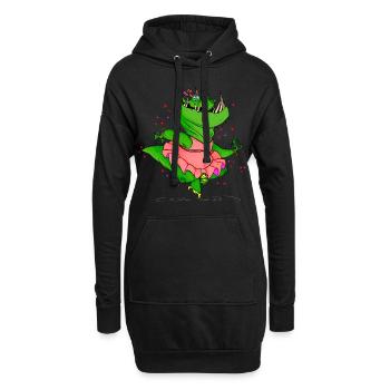 Monster Ballerina | Monster Ballet Danseur - Sweat-shirt à capuche long Femme - noir - Devant
