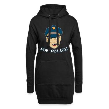 Fun Police für Polizei T-Shirt Design Notfall - Hoodie-Kleid - Schwarz - Vorne