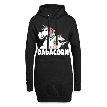 Unicorn Magic Dad Grandfather Relative Dadacorn - Hoodie-Kleid - Schwarz - Vorne