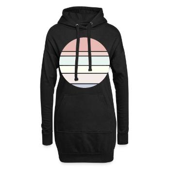 Hintergrund Pastell Kreis - Hoodie-Kleid - Schwarz - Vorne