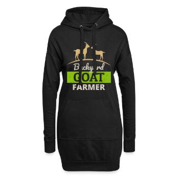 Hinterhof Ziege Züchter Tierhaltung Farm Lustig - Hoodie-Kleid - Schwarz - Vorne