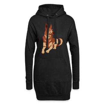 Adorable chien mignon pour les amoureux des - Sweat-shirt à capuche long Femme - noir - Devant