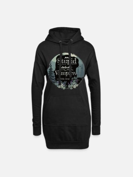 Bella Swan-Zitat über Edward, Buchzitat Silhouette - Hoodie-Kleid - Schwarz