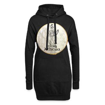 Athéna Déesse Mythologie grecque - Sweat-shirt à capuche long Femme - noir - Devant