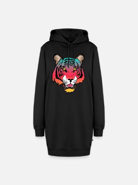 Are You A Fan Of Wild Life Animals? Unique - Hoodie-Kleid - Schwarz