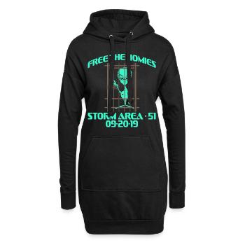 Free The Homies Storm Area 51 20/09/2019 T-shirt - Sweat-shirt à capuche long Femme - noir - Devant