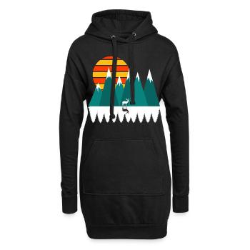 Cool Mountain Shooting Tee For Hunters Hunt Is - Hoodie-Kleid - Schwarz - Vorne