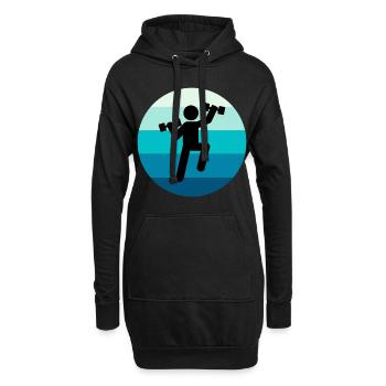 Wasser Aqua Aerobic Aquatic Fitness Schwimmbad - Hoodie-Kleid - Schwarz - Vorne