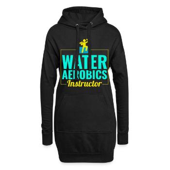 Wassergymnastik Instruktor Aquatic Fitness Trainer - Hoodie-Kleid - Schwarz - Vorne