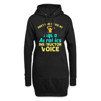 Wassergymnastik Aquatische Fitness Aqua Exercise - Hoodie-Kleid - Schwarz - Vorne
