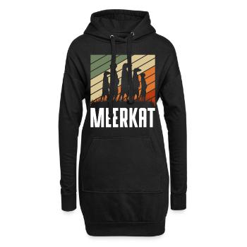 Erdmännchen Natur Lustig - Hoodie-Kleid - Schwarz - Vorne